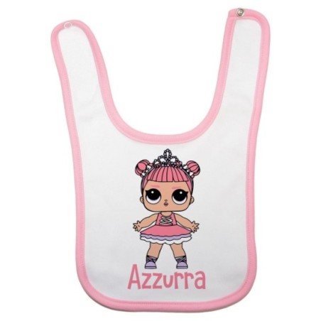 Bavaglino neonata personalizzato con nome lol
