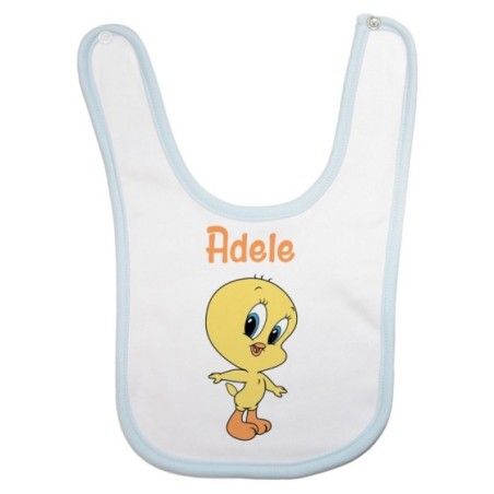 Bavaglino neonata personalizzato con nome baby titti Cartoon