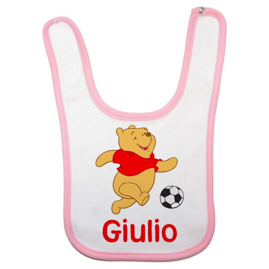 Bavaglino neonato personalizzato con nome winnie con il pallone Cartoon