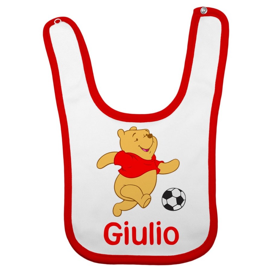 Bavaglino neonato personalizzato con nome winnie con il pallone Cartoon