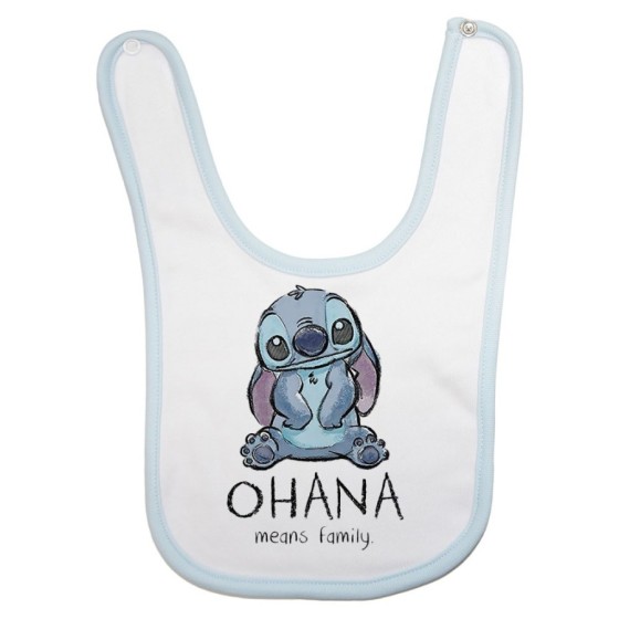 Bavaglino neonato con stitch ohana means family Cartoon