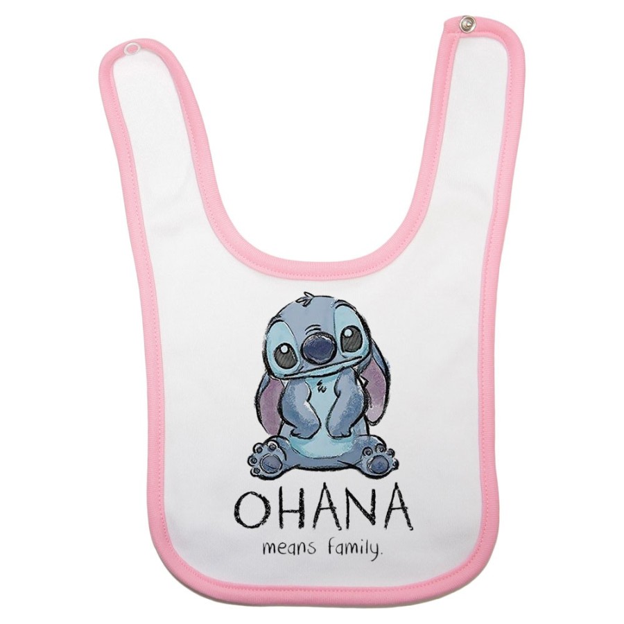 Bavaglino neonato con stitch ohana means family Cartoon