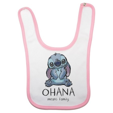 Bavaglino neonato con stitch ohana means family Cartoon