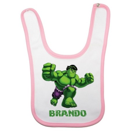 Bavaglino neonato personalizzato con nome hulk Cartoon