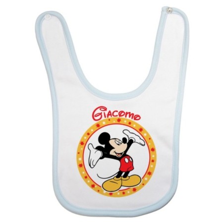 Bavaglino neonato personalizzato con nome topolino