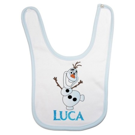 Bavaglino neonato personalizzato con nome olaf