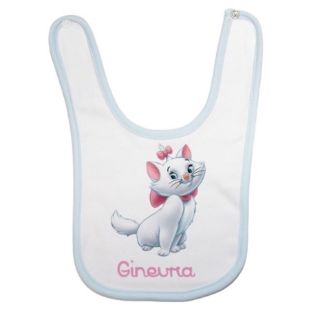 Bavaglino neonata personalizzato con nome minou Cartoon