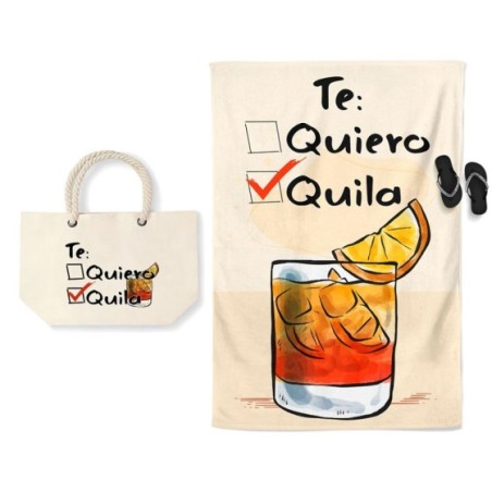 Coordinato telo e borsa mare personalizzabile con nome te...
