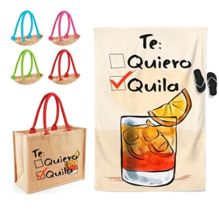 Coordinato telo e borsa mare personalizzabile con nome te...