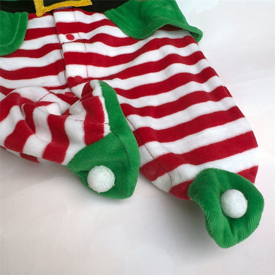 Vestito elfo neonato di Natale personalizzato con nome