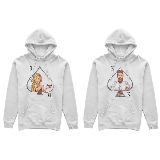 Coppia di felpe personalizzabili con nome k and q