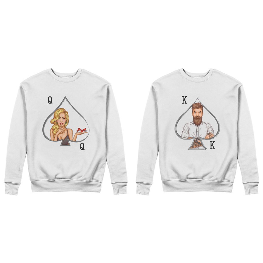 Coppia di felpe personalizzabili con nome k and q