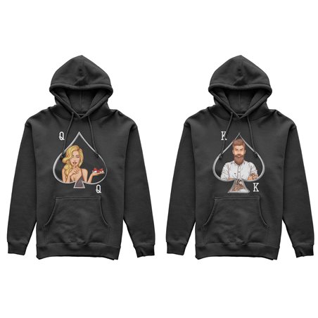 Coppia di felpe personalizzabili con nome k and q