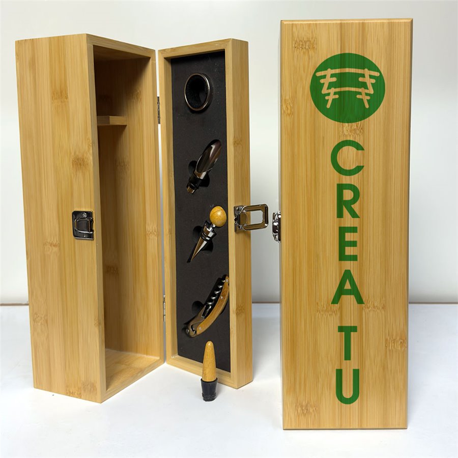 Scatola porta bottiglie di vino personalizzata con incisione