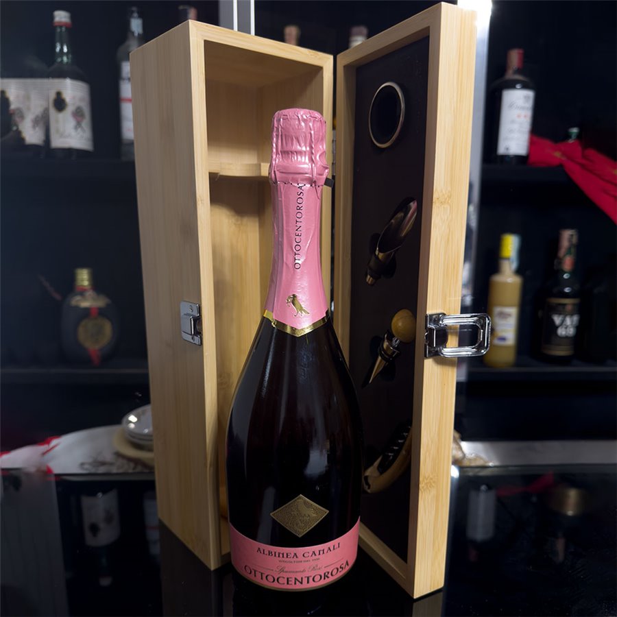 Scatola porta bottiglie di vino personalizzata con incisione