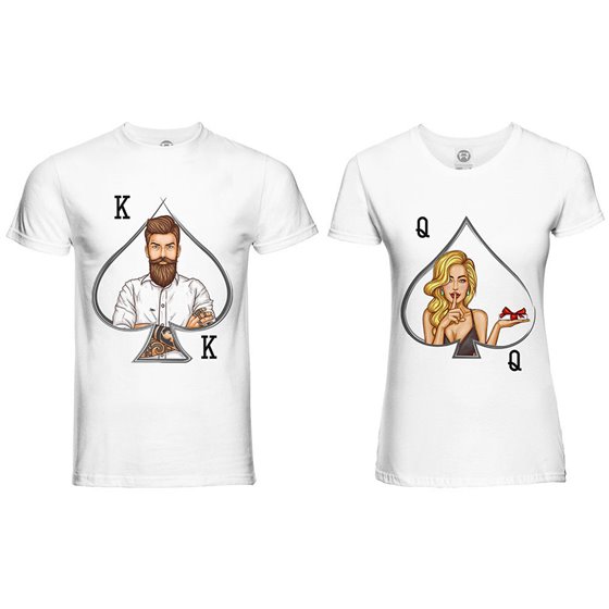 Coppia di maglie personalizzabili con nome k and q 2