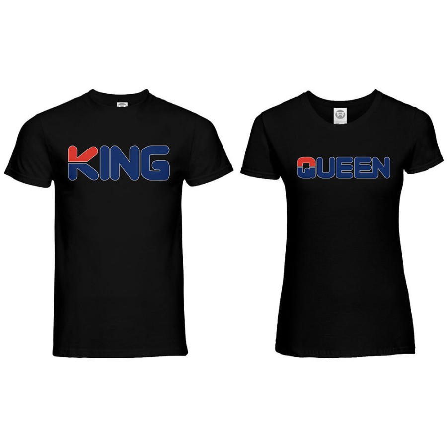 Coppia di maglie personalizzabili con nome king e queen fila