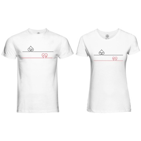 Coppia di maglie personalizzabili con nomi king e queen...