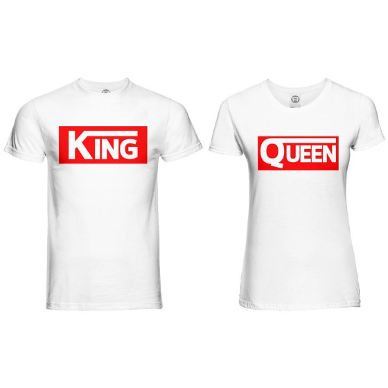 Coppia di maglie personalizzabili con nomi v king e v queen 2