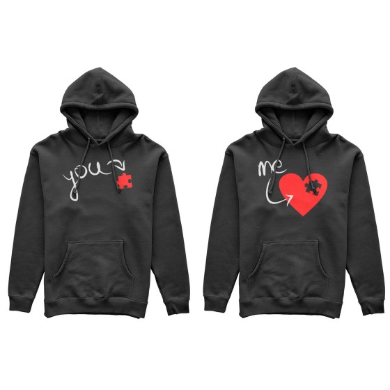 Coppia di felpe personalizzabili con nomi u're my heart 2