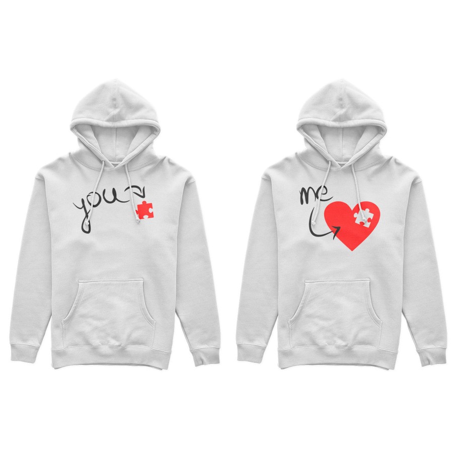 Coppia di felpe personalizzabili con nomi u're my heart