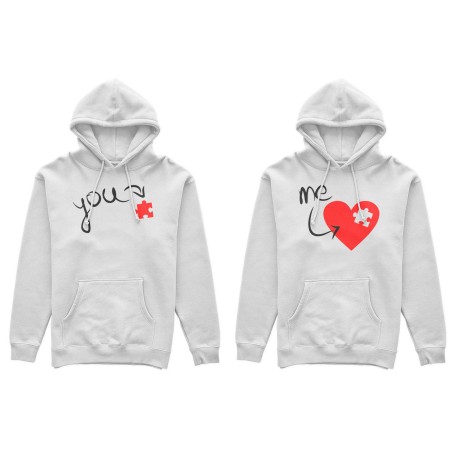 Coppia di felpe personalizzabili con nomi u're my heart