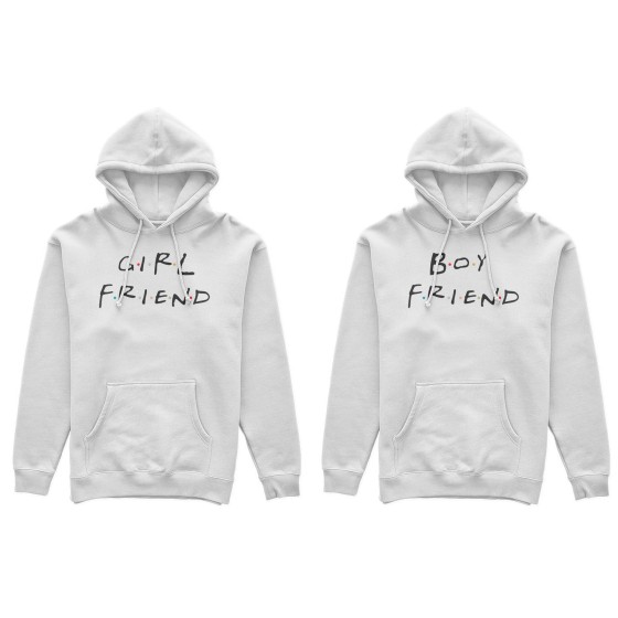 Coppia di felpe personalizzabili con nomi girl friend boy friend friends 2