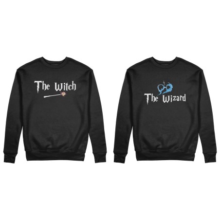 Coppia di felpe personalizzabili con nomi the wizard the...