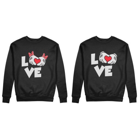 Coppia di felpe personalizzabili con nomi love