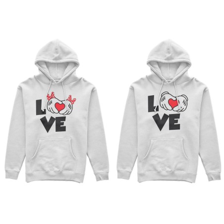 Coppia di felpe personalizzabili con nomi love