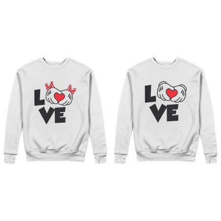 Coppia di felpe personalizzabili con nomi love