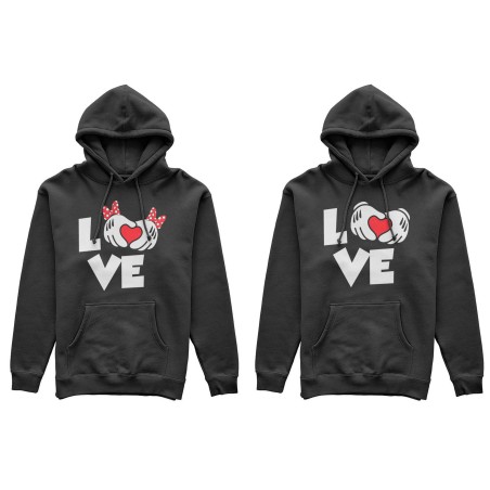 Coppia di felpe personalizzabili con nomi love