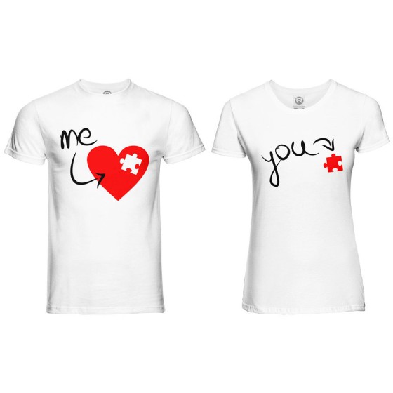 Coppia di maglie personalizzabili con nomi u're my heart 2