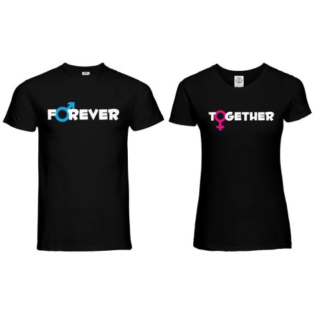Coppia di maglie personalizzabili con nomi together forever