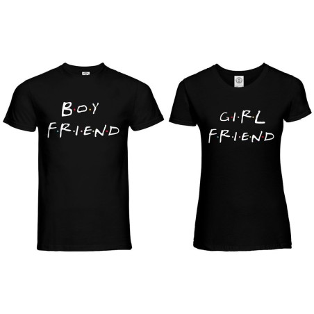 Coppia di maglie personalizzabili con nomi girl friend...