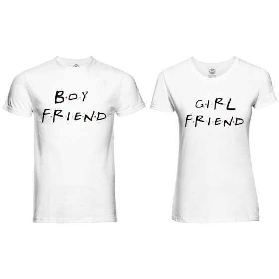 Coppia di maglie personalizzabili con nomi girl friend boy friend friends 2
