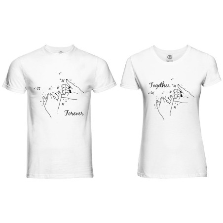 Coppia di maglie personalizzabili con nomi complicità...