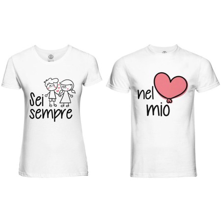 Coppia di maglie personalizzabili con nomi sei sempre nel...