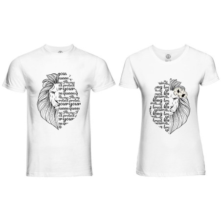 Coppia di maglie lion always protect your queen lioness...