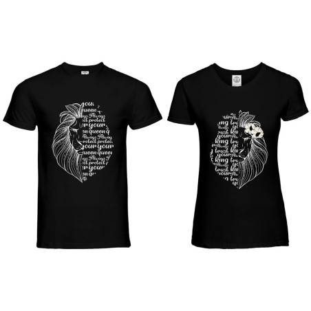 Coppia di maglie lion always protect your queen lioness always trust your king
