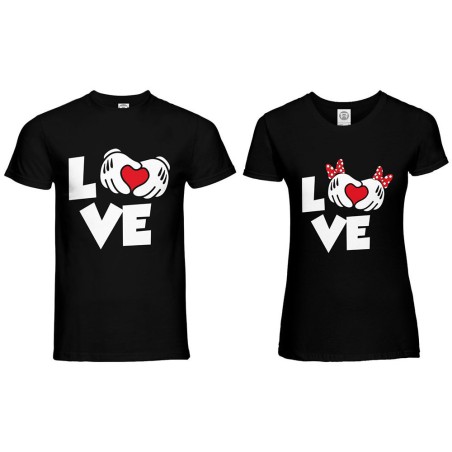 Coppia di maglie personalizzabili con nomi love