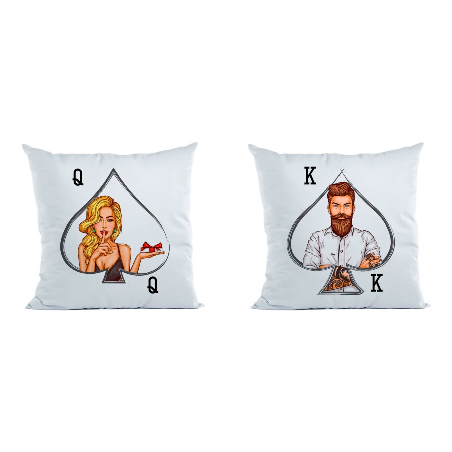 Coppia di cuscini personalizzabili con nome k and q 