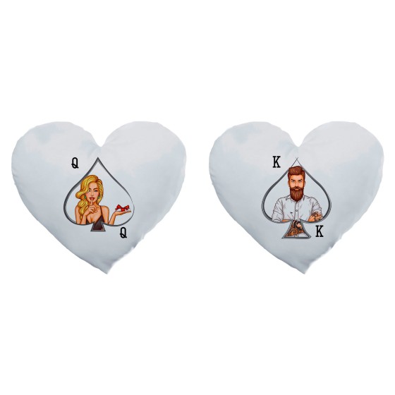 Coppia di cuscini personalizzabili con nome k and q  2