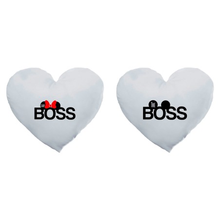 Coppia di cuscini personalizzabili con nomi the boss lady boss
