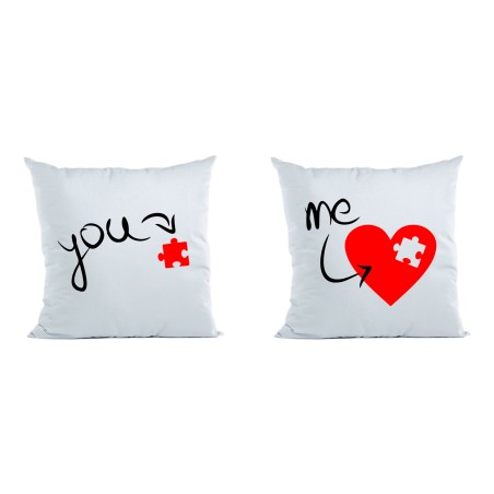 Coppia di cuscini personalizzabili con nomi u're my heart