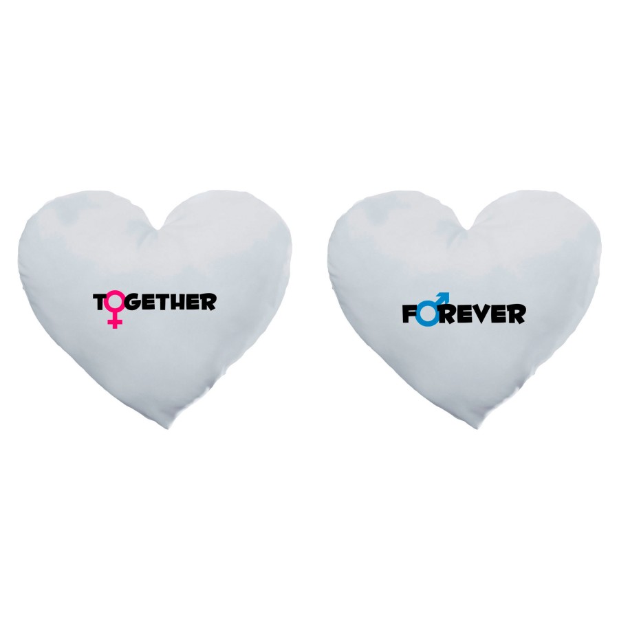 Coppia di cuscini personalizzabili con nomi together forever