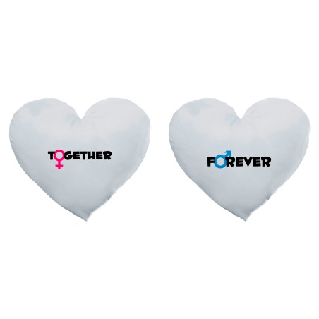Coppia di cuscini personalizzabili con nomi together forever