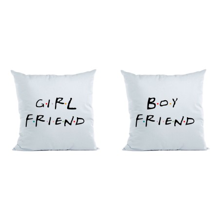 Coppia di cuscini personalizzabili con nomi girl friend...