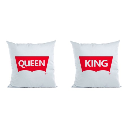 Coppia di cuscini personalizzabili con nomi king e queen...