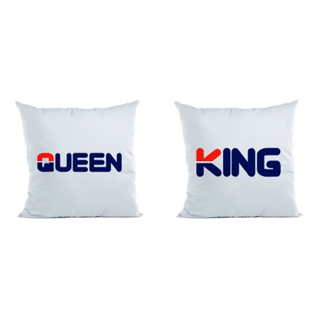 Coppia di cuscini personalizzabili con nome king e queen...
